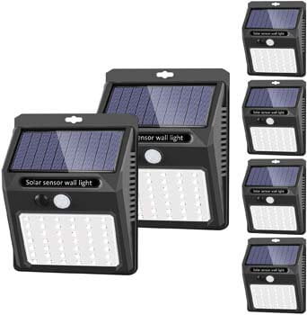 10: SEZAC Solar Lights Outdoor [42 LED/3 Working Mode], SEZAC Solar Security Lights